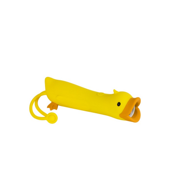 Torcia a forma di anatra in silicone ricaricabile con USB incluso, con luce fissa e intermittente, per un'idea regalo simpatica e originale